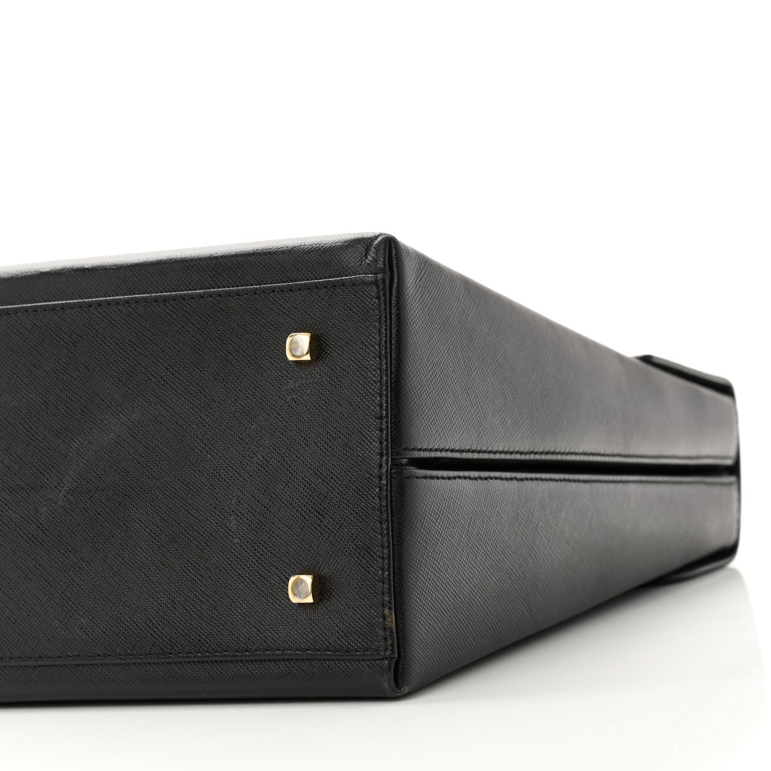 Salvatore Ferragamo Hammered Calfskin Iconic Large Top Handle Bag Black 9 of 10