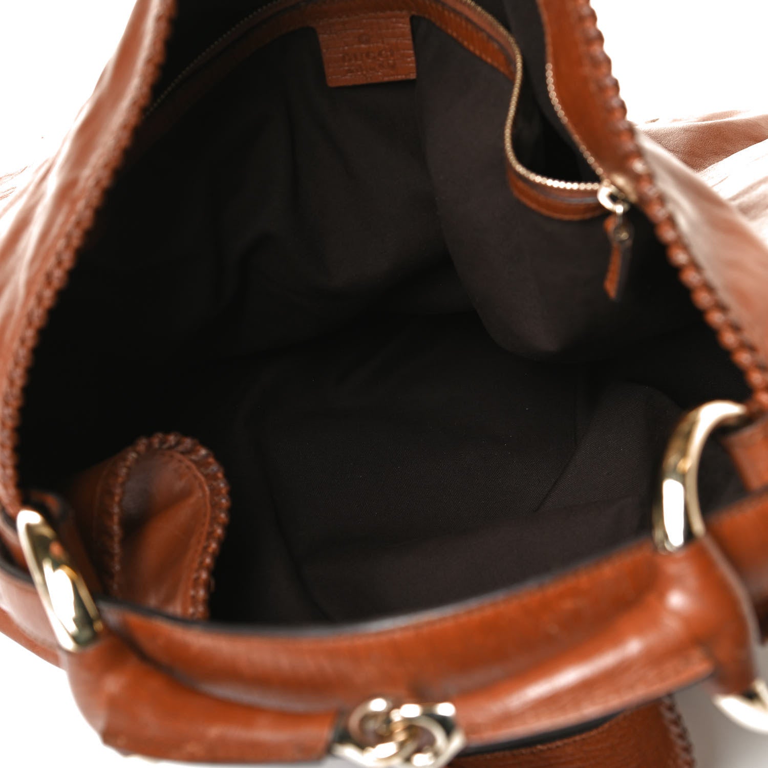 Gucci Calfskin Large Horsebit Chain Hobo Brown 4 of 15