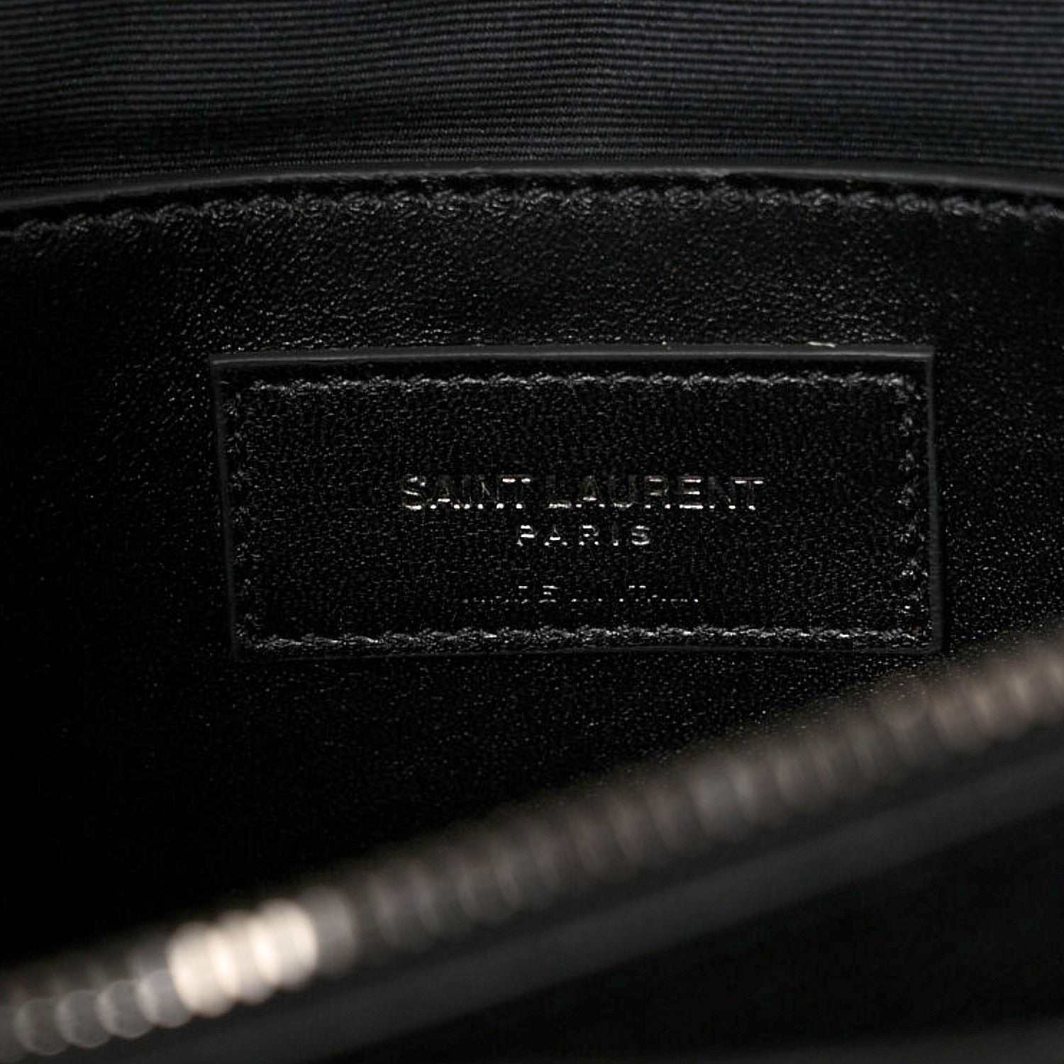 Saint Laurent Calfskin Mixed Matelasse Triquilt Large Monogram Satchel Black 6 of 11