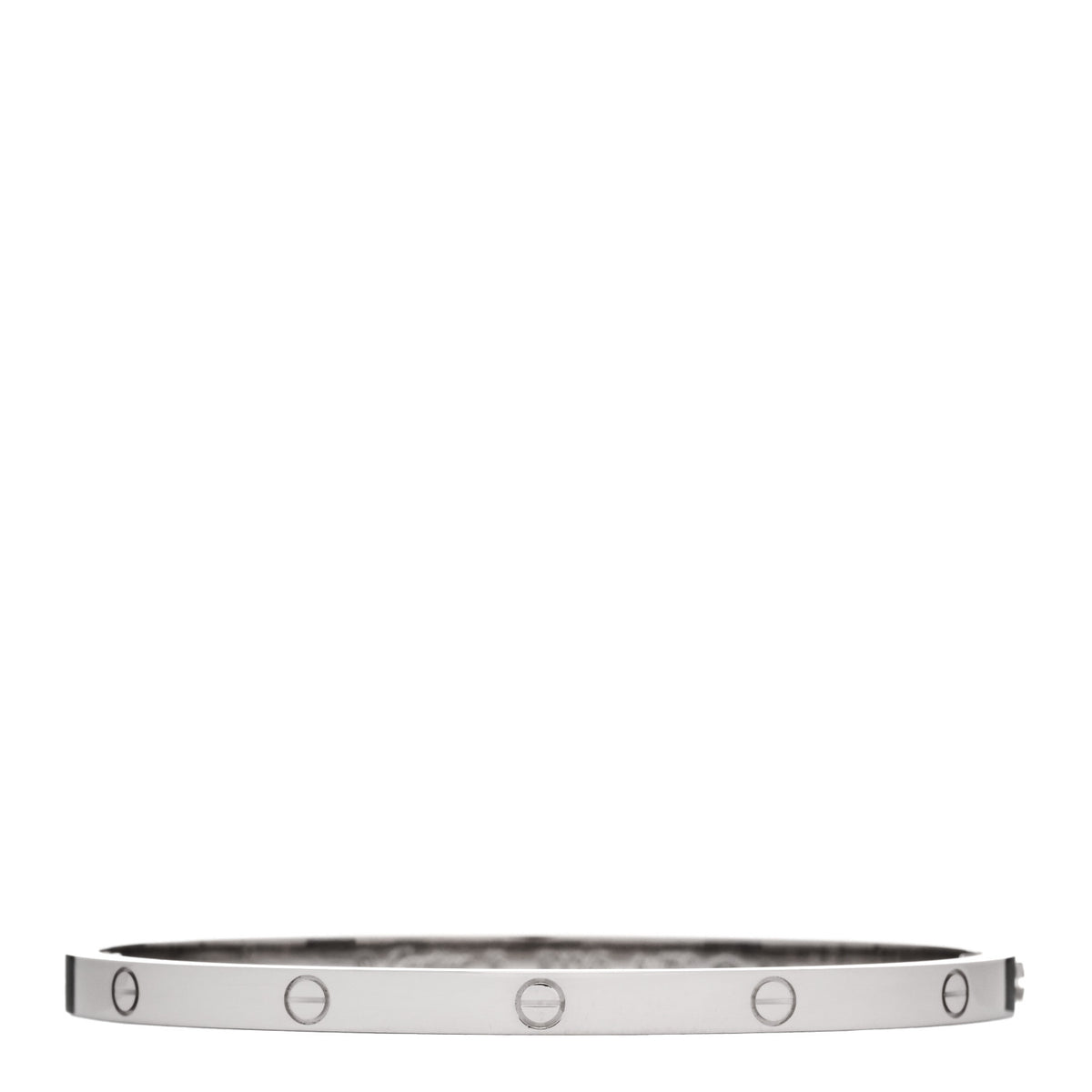 18K White Gold Small LOVE Bracelet 16