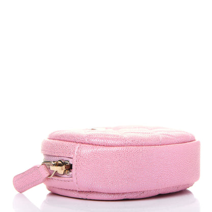 Chanel Iridescent Caviar Quilted Zip Around Classic Coin Purse Rose Pink 4 of 11