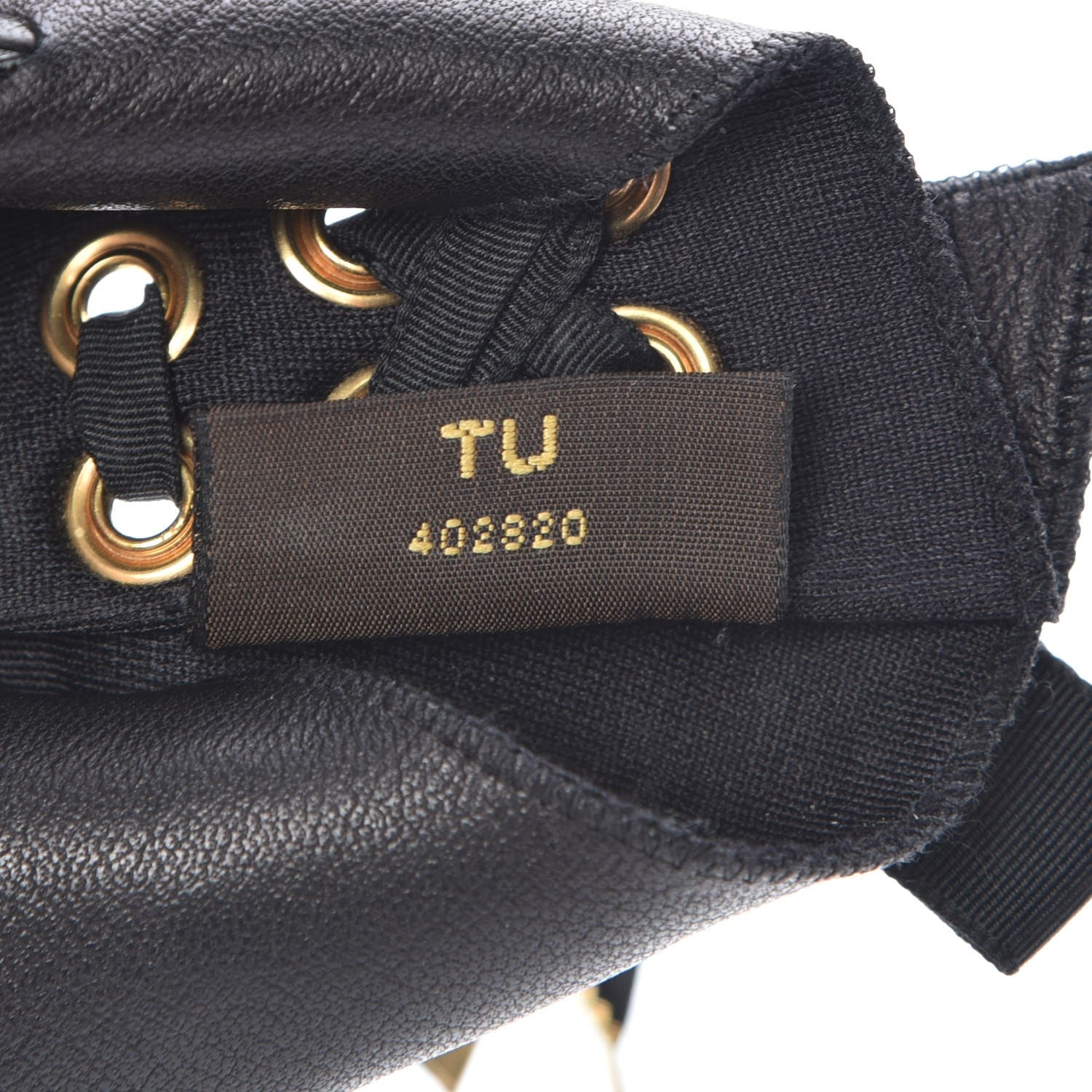 Louis Vuitton Lambskin Fingerless Gloves Black 4 of 5