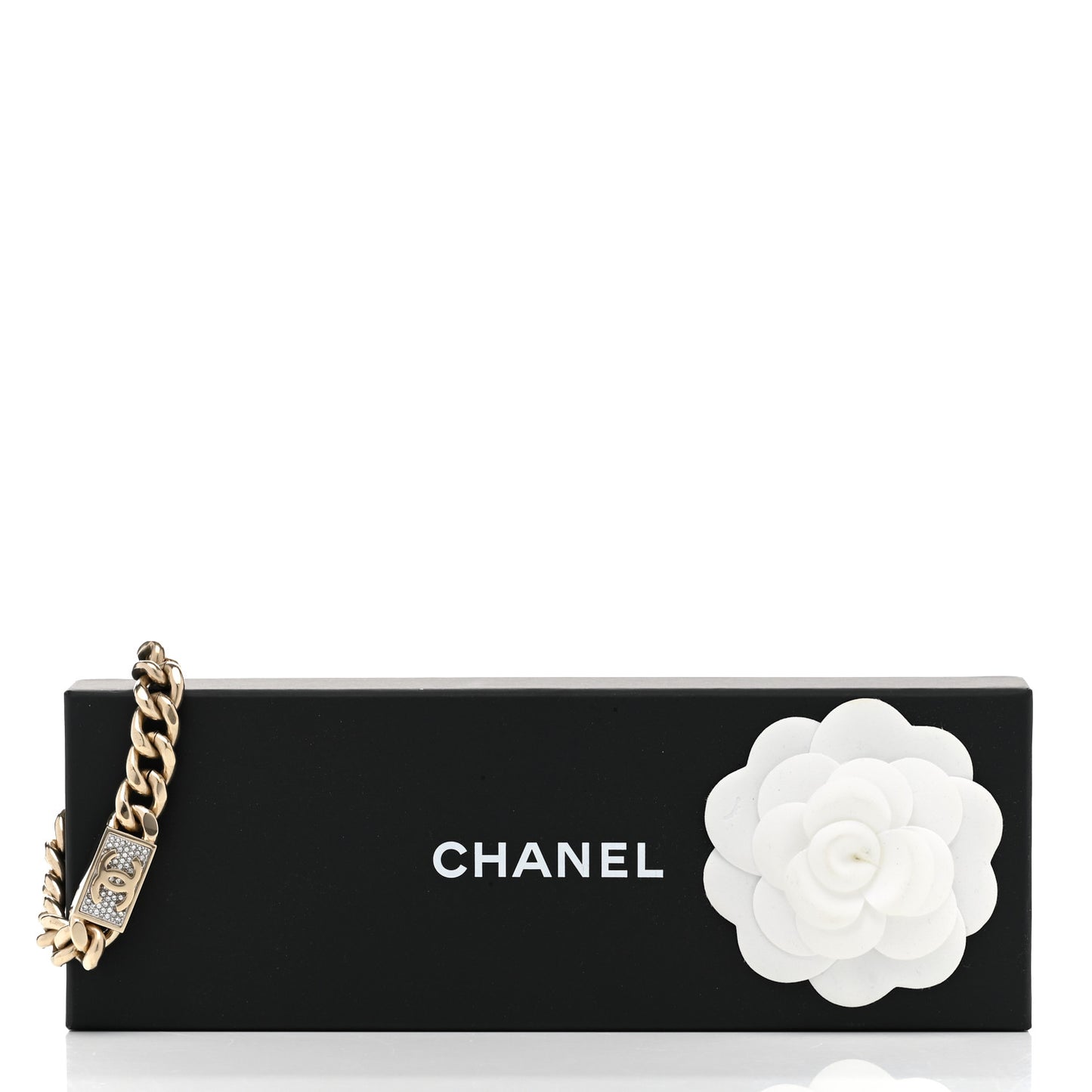 Crystal Chain CC Bracelet Gold