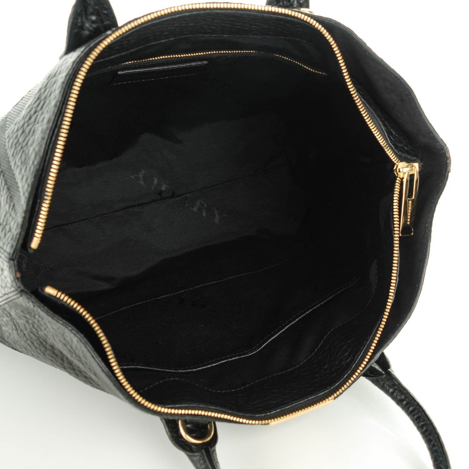 Burberry Heritage Grain Check Embossed Medium Dewsbury Tote Black 5 of 8
