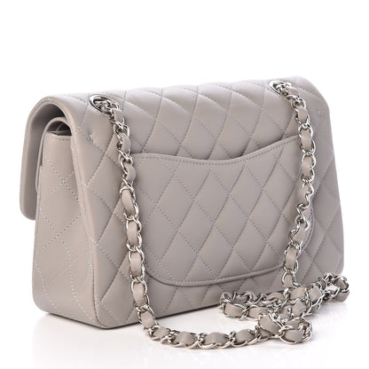 Chanel Lambskin Quilted Small Double Flap Grey 3 of 10