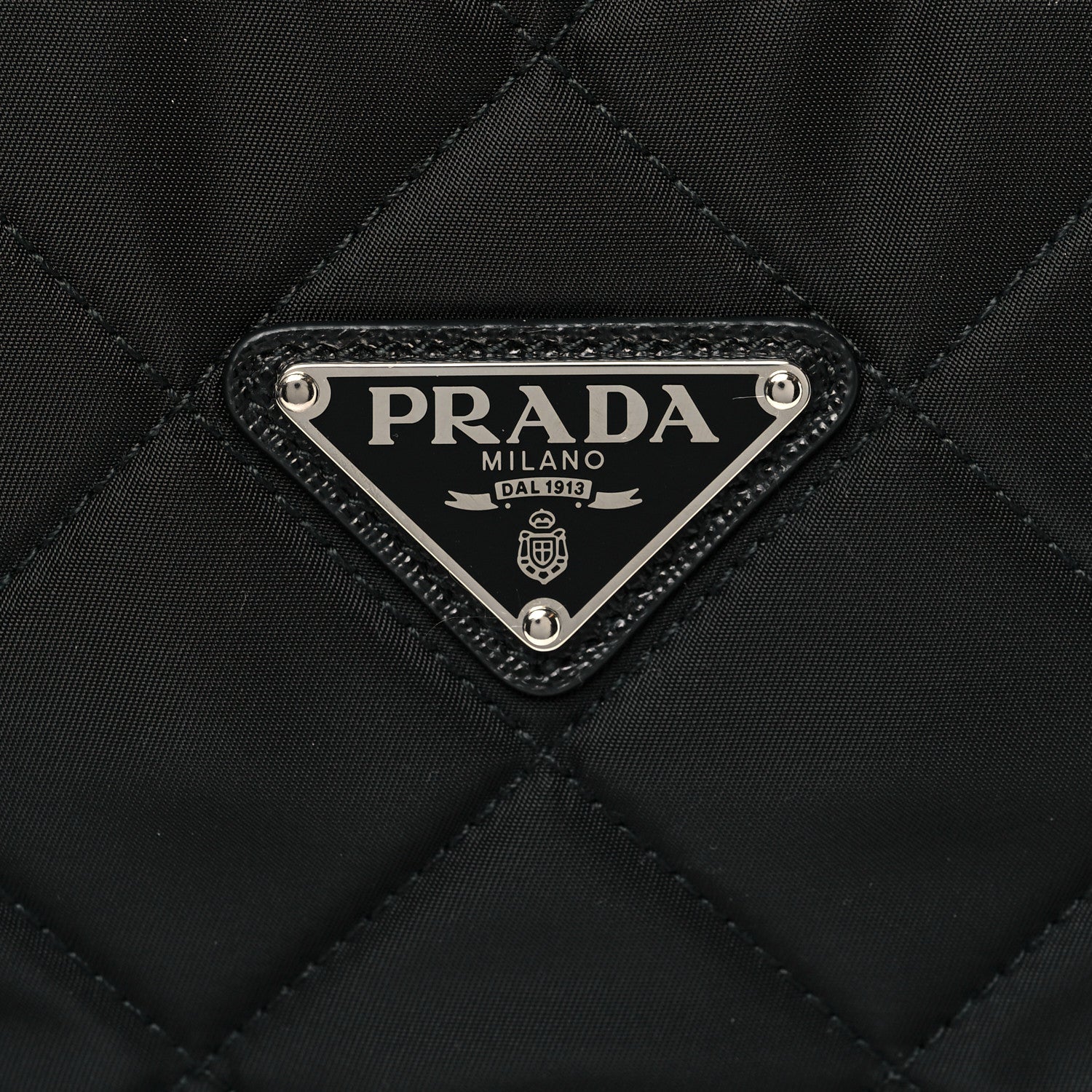 Prada Nylon Tessuto Impuntu Quilted Shoulder Bag Black 7 of 9