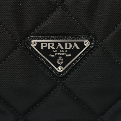 Prada Nylon Tessuto Impuntu Quilted Shoulder Bag Black 7 of 9