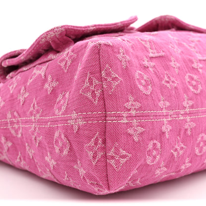 Louis Vuitton Denim Baggy PM Fuchsia 8 of 9