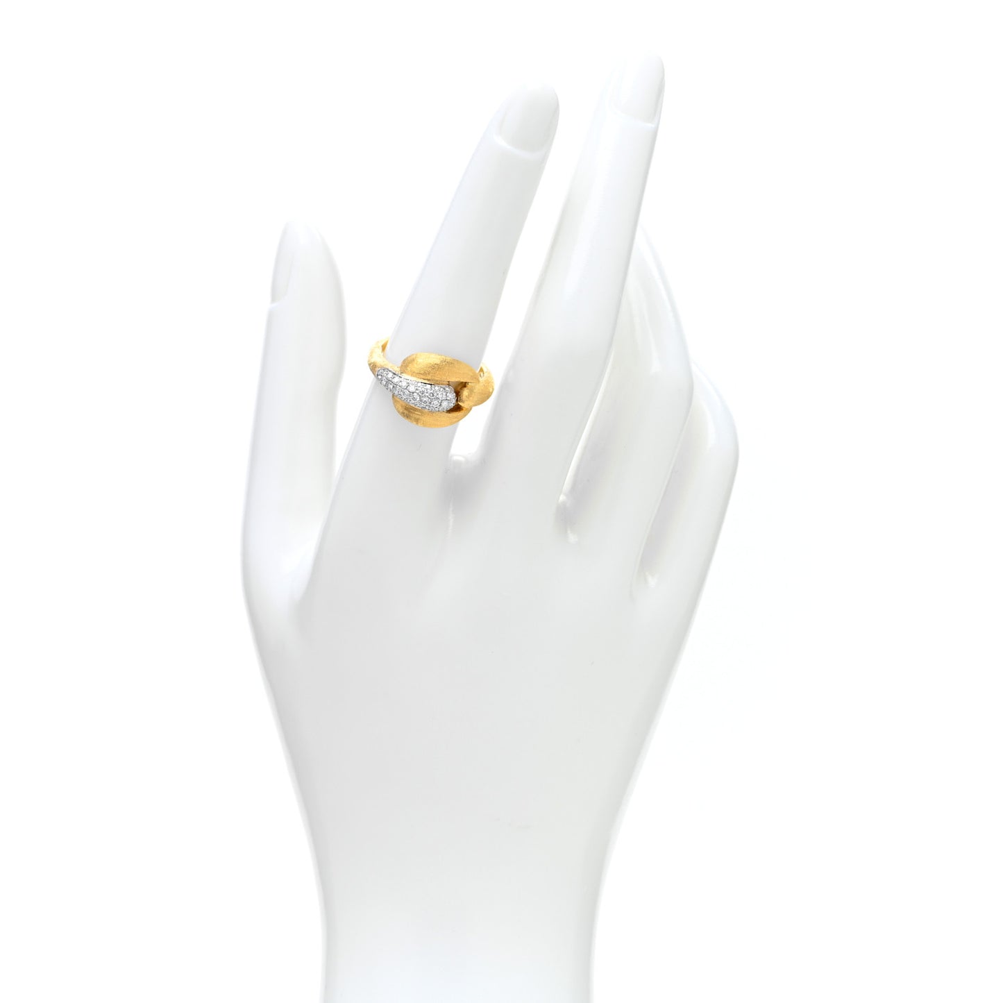 18K Yellow White Gold Diamond Lucia Ring 55 7.25