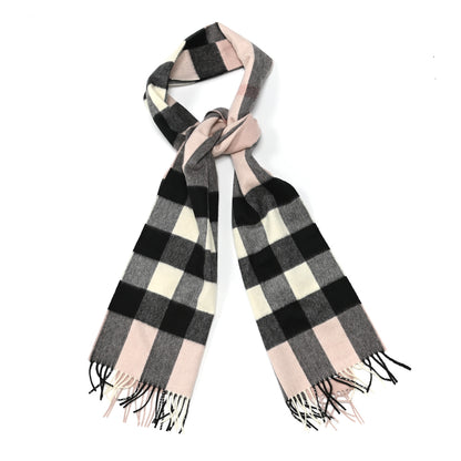 Burberry Cashmere Giant Check Scarf Pink Heather 1 of 4