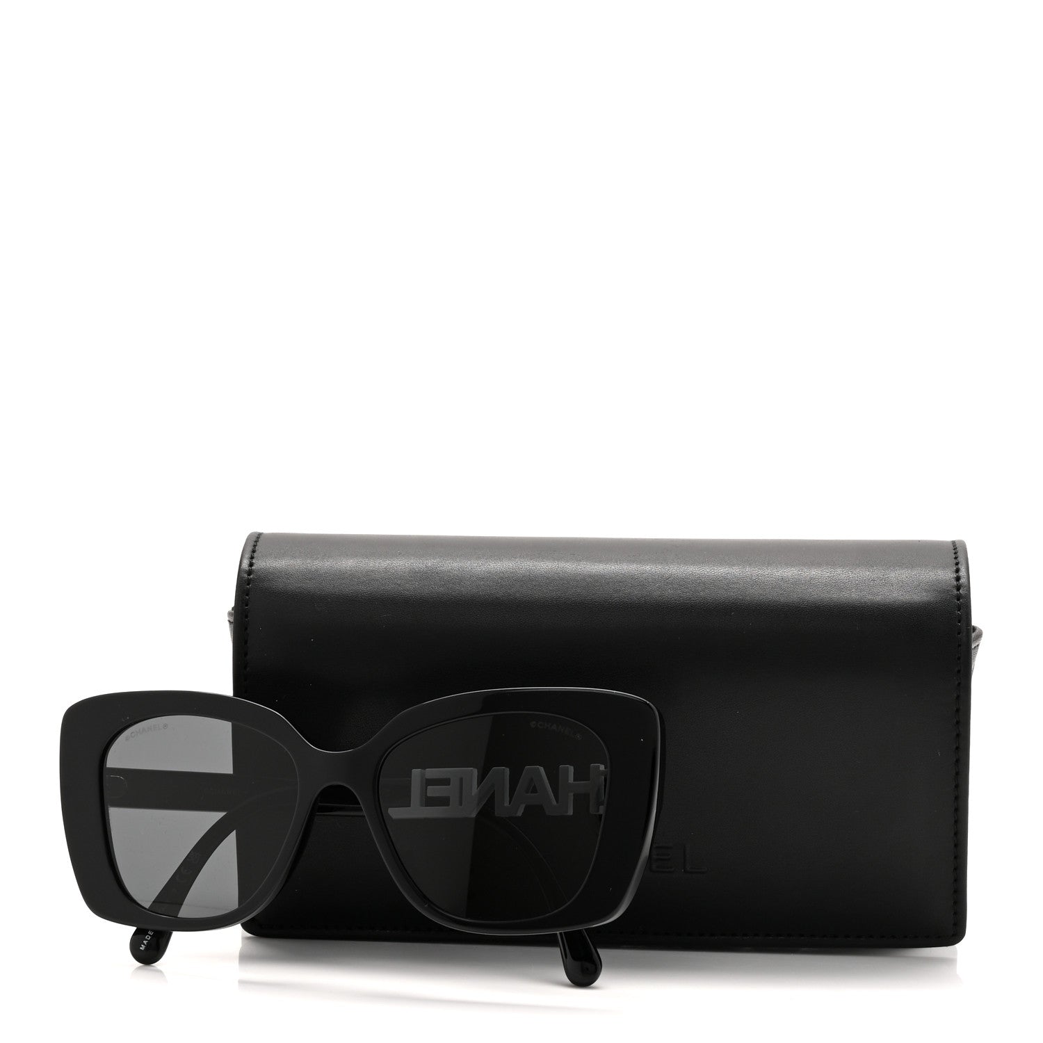 Chanel Acetate Strass Square Sunglasses 5422-B-A Black White 8 of 8