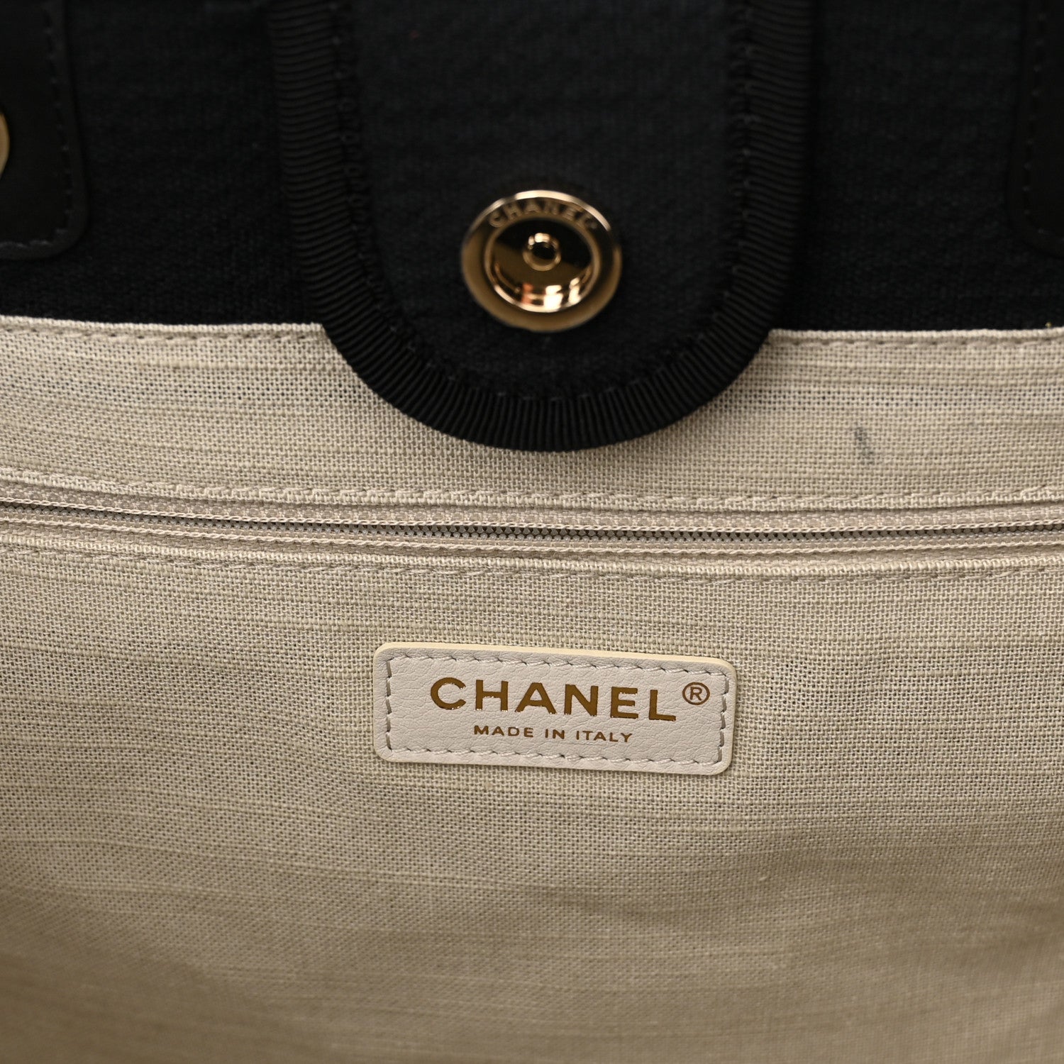 Chanel Mixed Fibers Small Deauville Tote Black 7 of 10