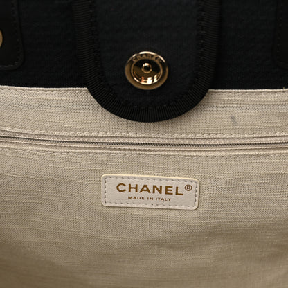 Chanel Mixed Fibers Small Deauville Tote Black 7 of 10