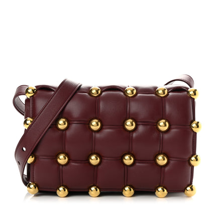 Bottega Veneta Nappa Maxi Intreccio Studded Padded Cassette Crossbody Bag Barolo 1 of 12