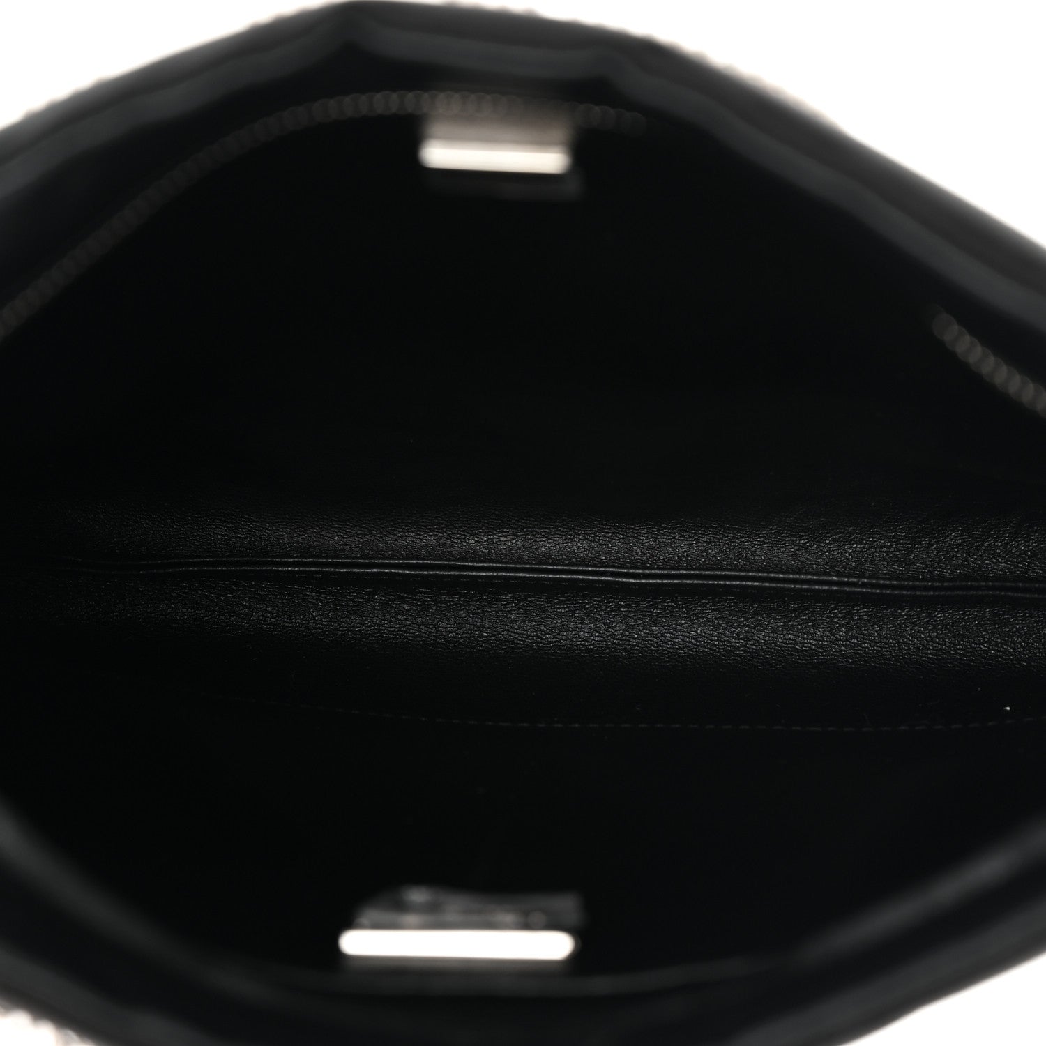 Chanel Satin Sequin Pearl Crystal Roller Skate Quilted Clutch With Chain Black Multicolor 5 of 11