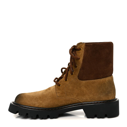 Loewe Suede Mens Sierra Combat Boots 41 Tobacco Brown 1 of 11