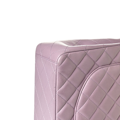 Chanel Lambskin Quilted Maxi Double Flap Purple 13 of 16