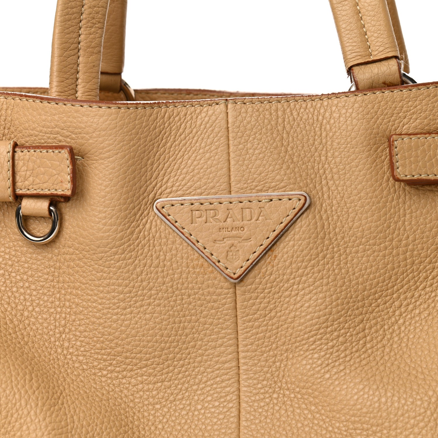 Prada Vitello Daino Side Pocket Tote Naturale 7 of 12