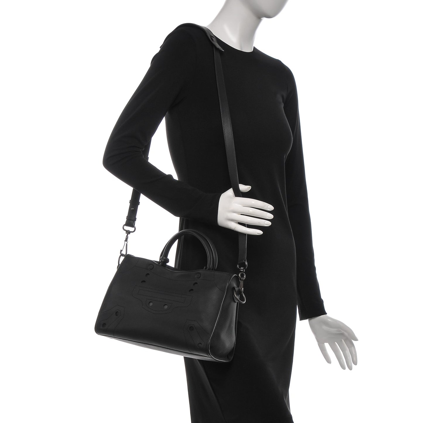 Veau Soyeux Perforated Blackout Hardware S City Black