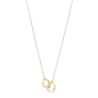 Tiffany 18K Yellow Gold Interlocking Atlas Open Pendant Necklace 1 of 6