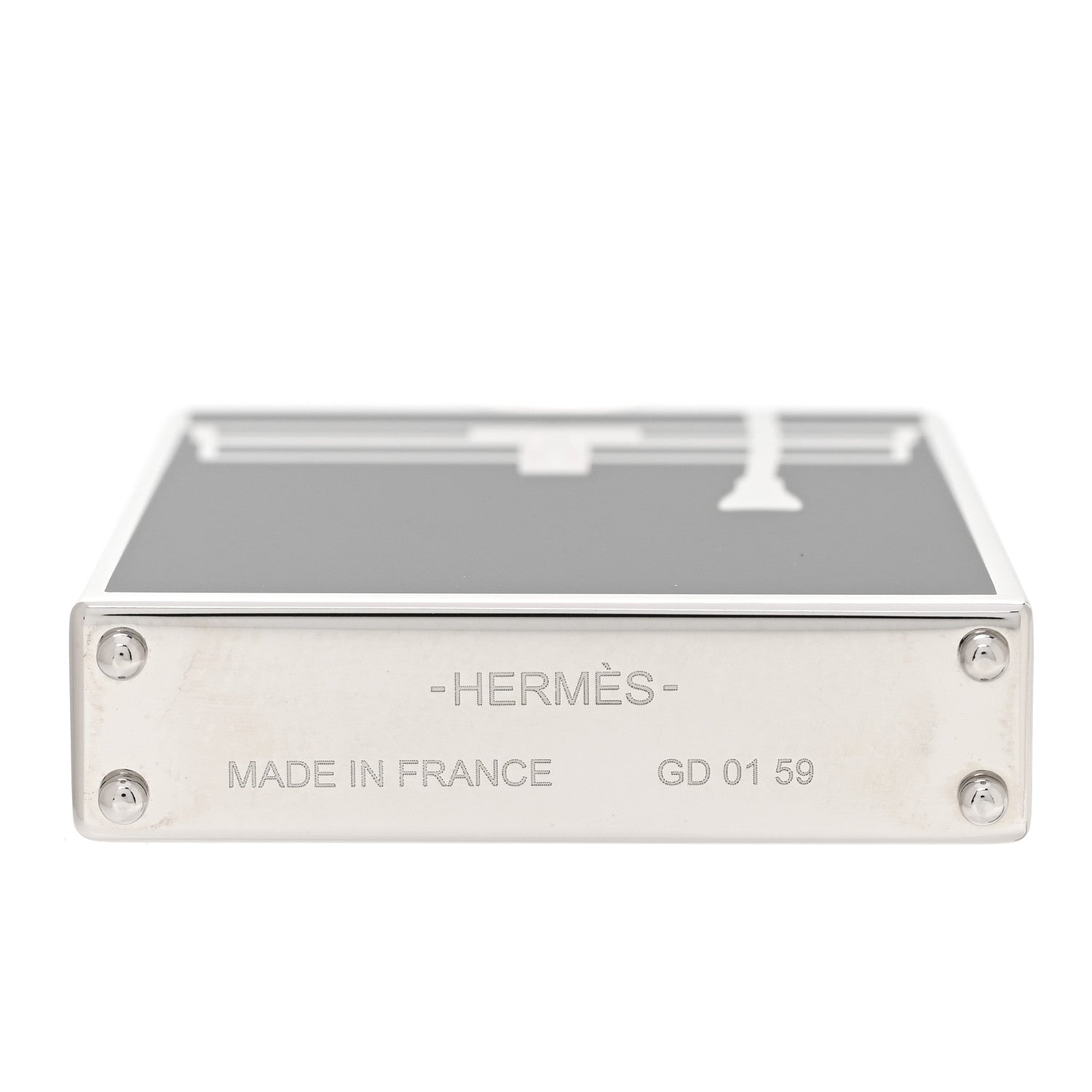 Hermes Lacquered Palladium Kelly Curiosite Charm Black 3 of 5
