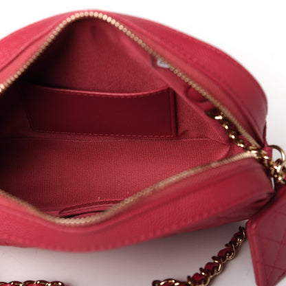 Chanel Caviar Quilted Camera Case Dark Pink 5 of 11