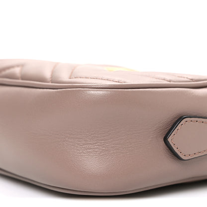 Gucci Calfskin Matelasse Mini GG Marmont Chain Shoulder Bag Porcelain Rose 10 of 10