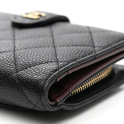 Chanel Caviar Quilted Zipped Pocket Wallet Black 12 of 12