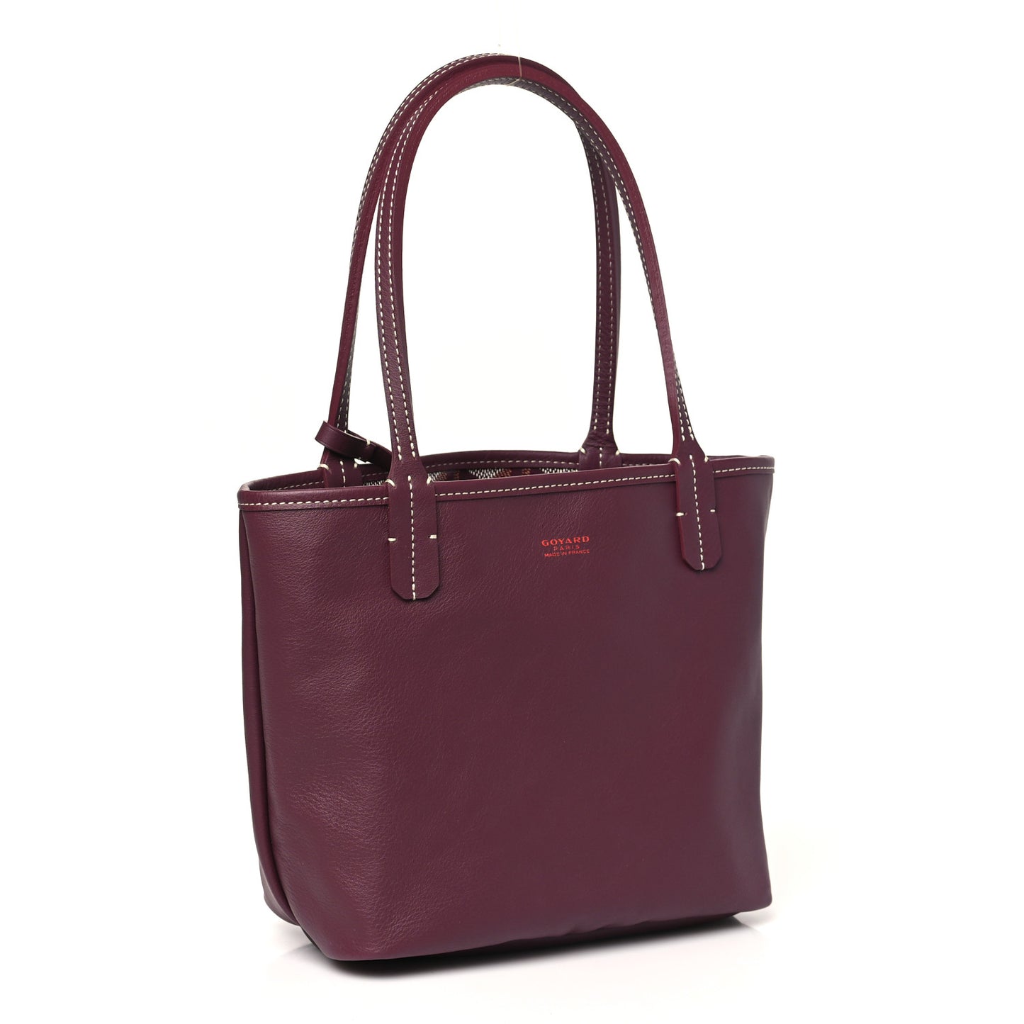 Goyardine Reversible Mini Anjou Burgundy