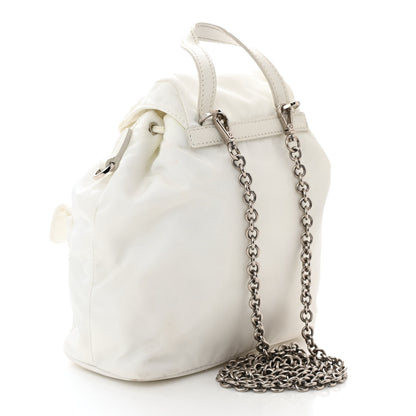 Prada Nylon Vela Mini Crossbody Backpack White 3 of 12