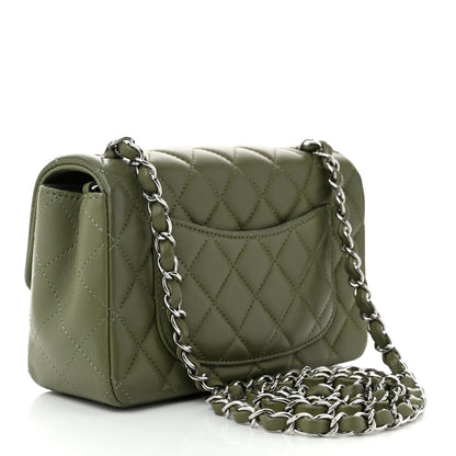 Chanel Lambskin Quilted Mini Rectangular Flap Green 3 of 12