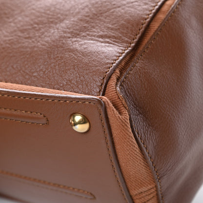 Saint Laurent Calfskin Canvas Medium Muse Two Brown 11 of 12