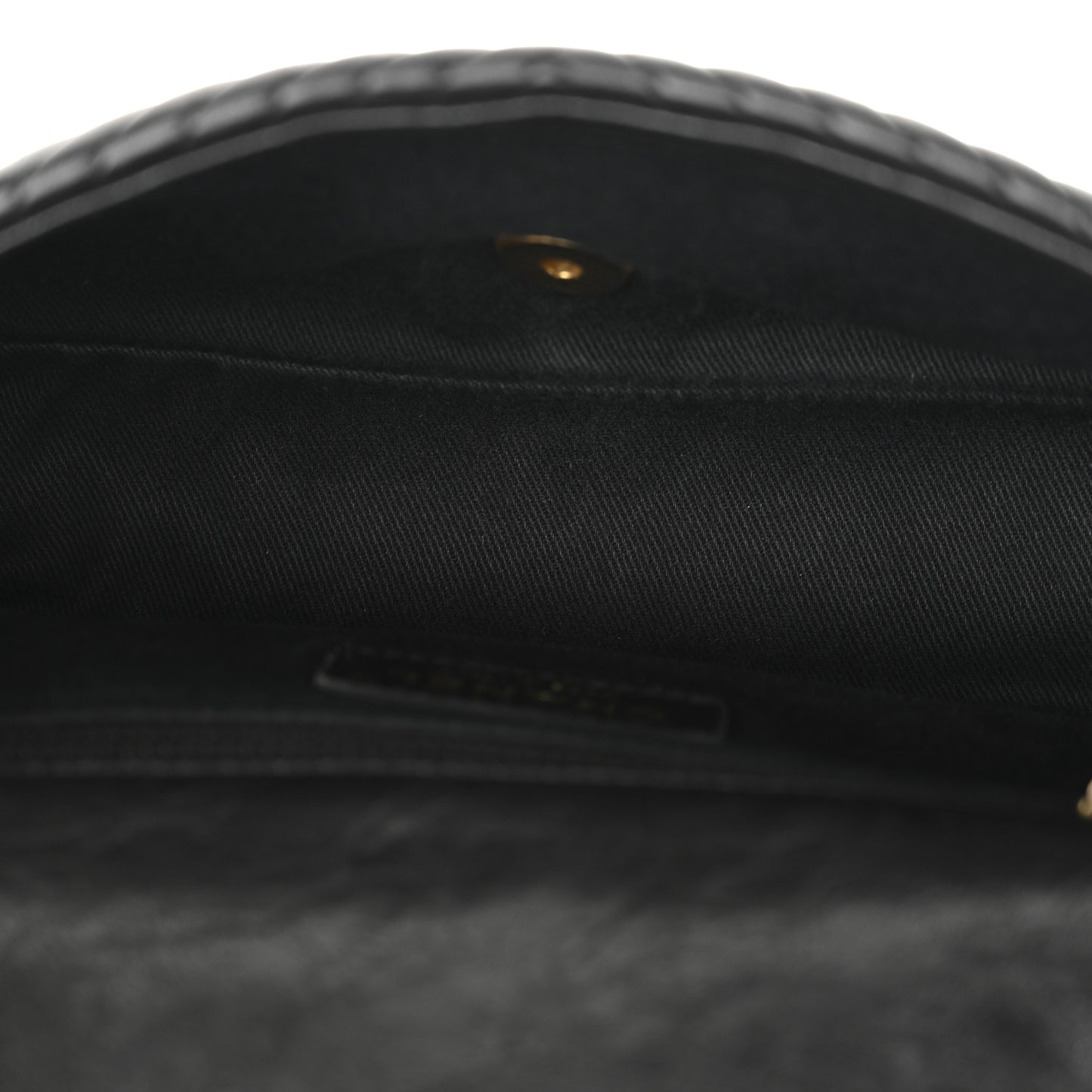 Calfskin Surpique Chevron Small Flap Black