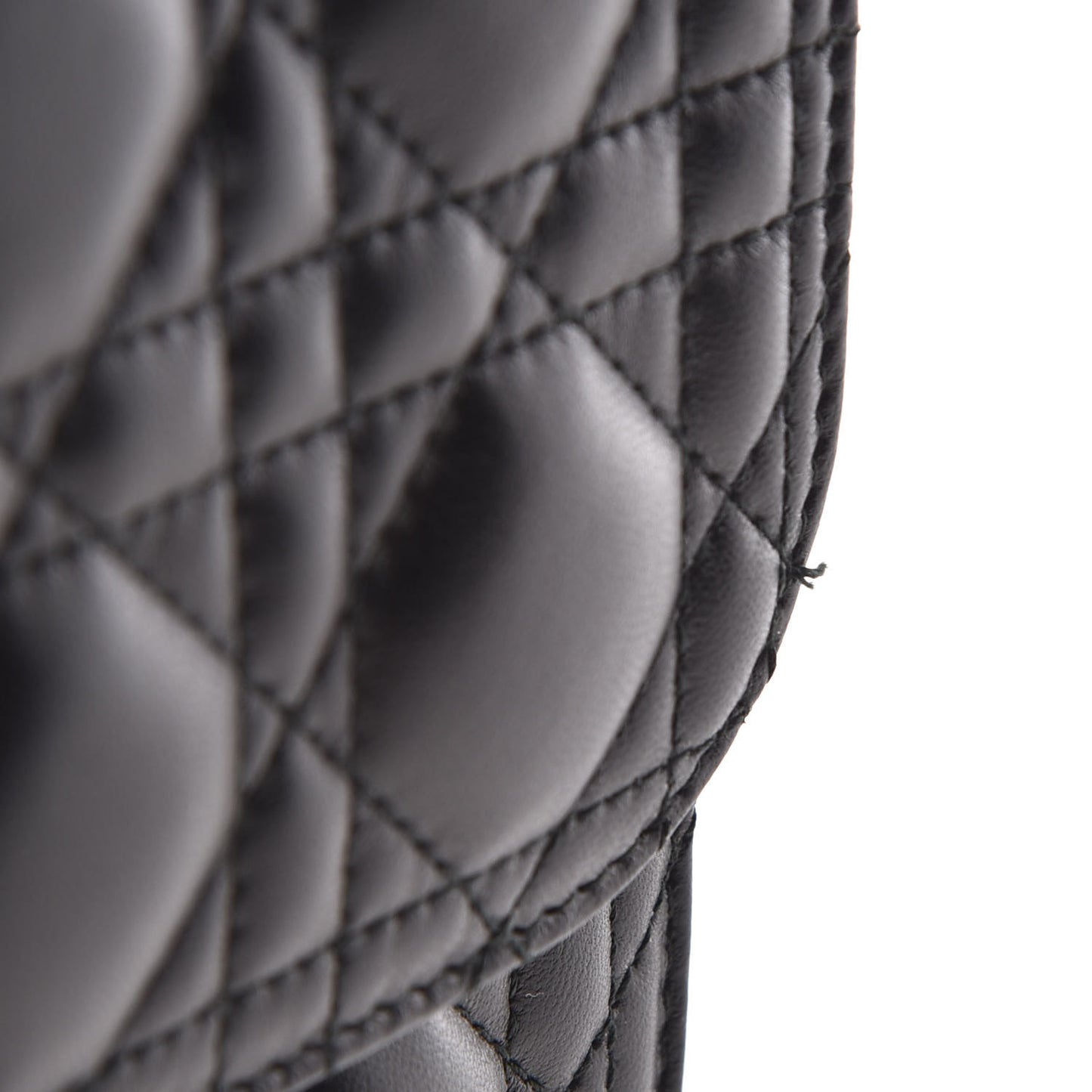 Lambskin Cannage Large Dioraddict Flap Bag Black