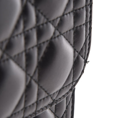 Christian Dior Lambskin Cannage Large Dioraddict Flap Bag Black 7 of 14