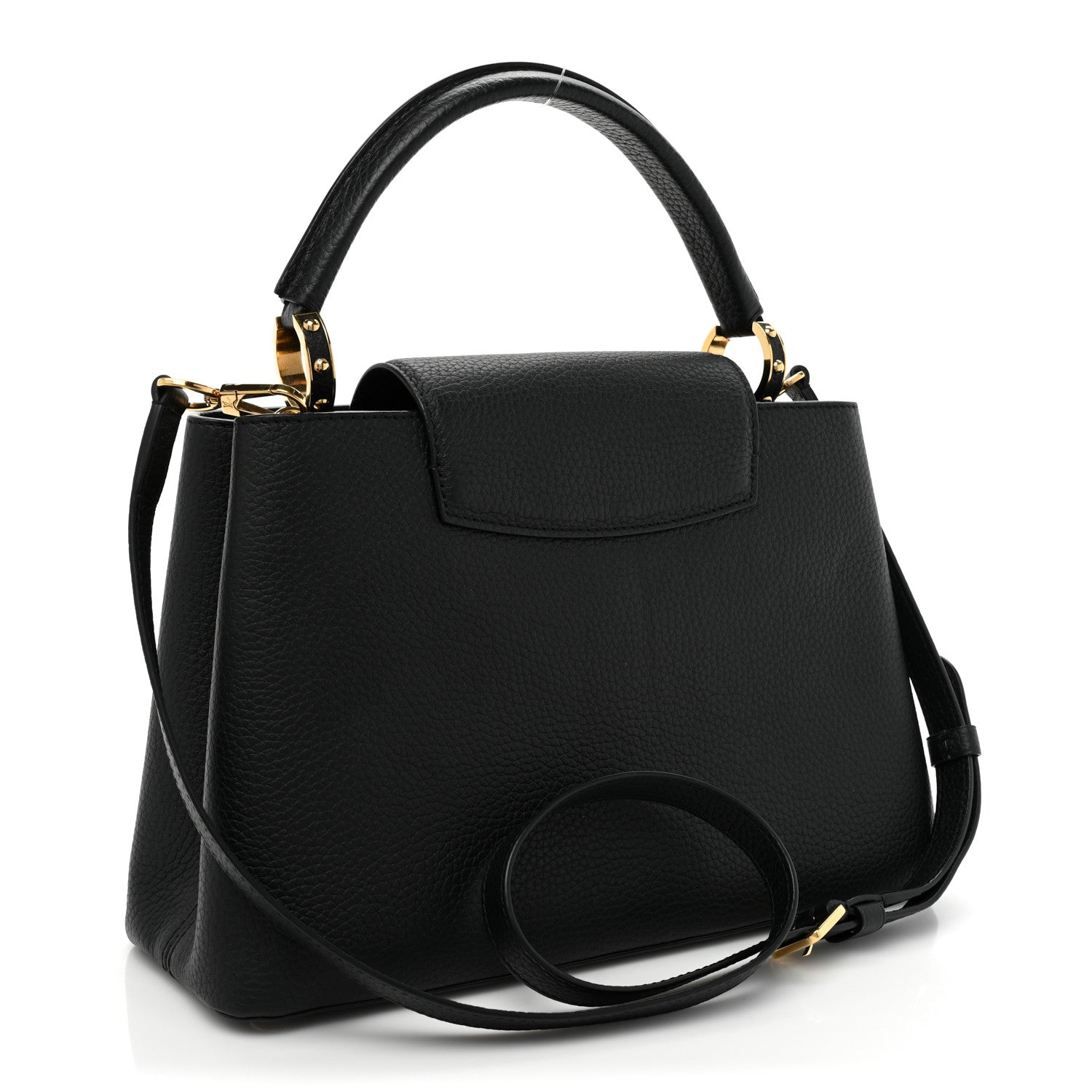 Louis Vuitton Taurillon Metallic Flowers Capucines PM Black 2 of 14