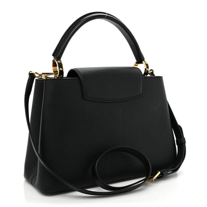 Louis Vuitton Taurillon Metallic Flowers Capucines PM Black 2 of 14