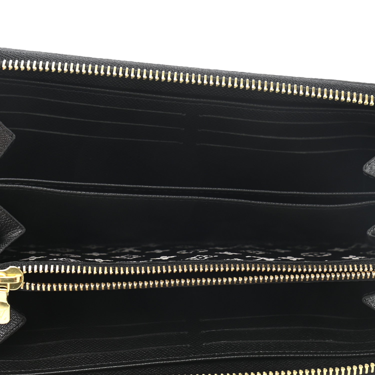 Louis Vuitton Monogram Giant Crafty Zippy Wallet Creme Rouge Black 5 of 8