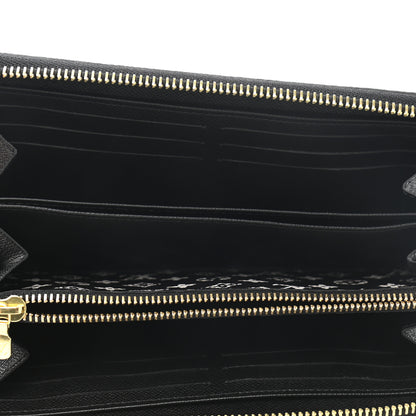 Louis Vuitton Monogram Giant Crafty Zippy Wallet Creme Rouge Black 5 of 8