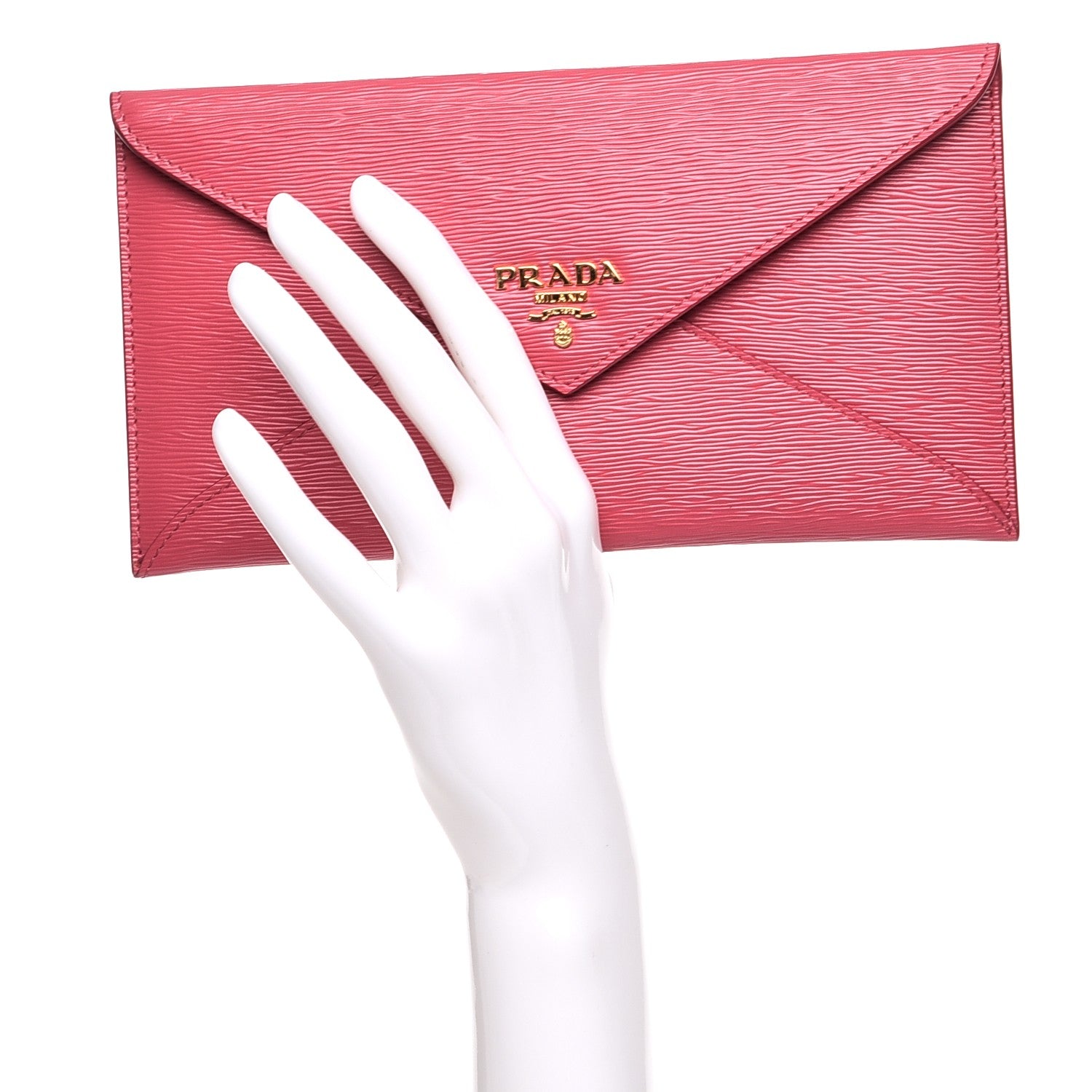 Prada Vitello Move Envelope Wallet Peonia 2 of 8