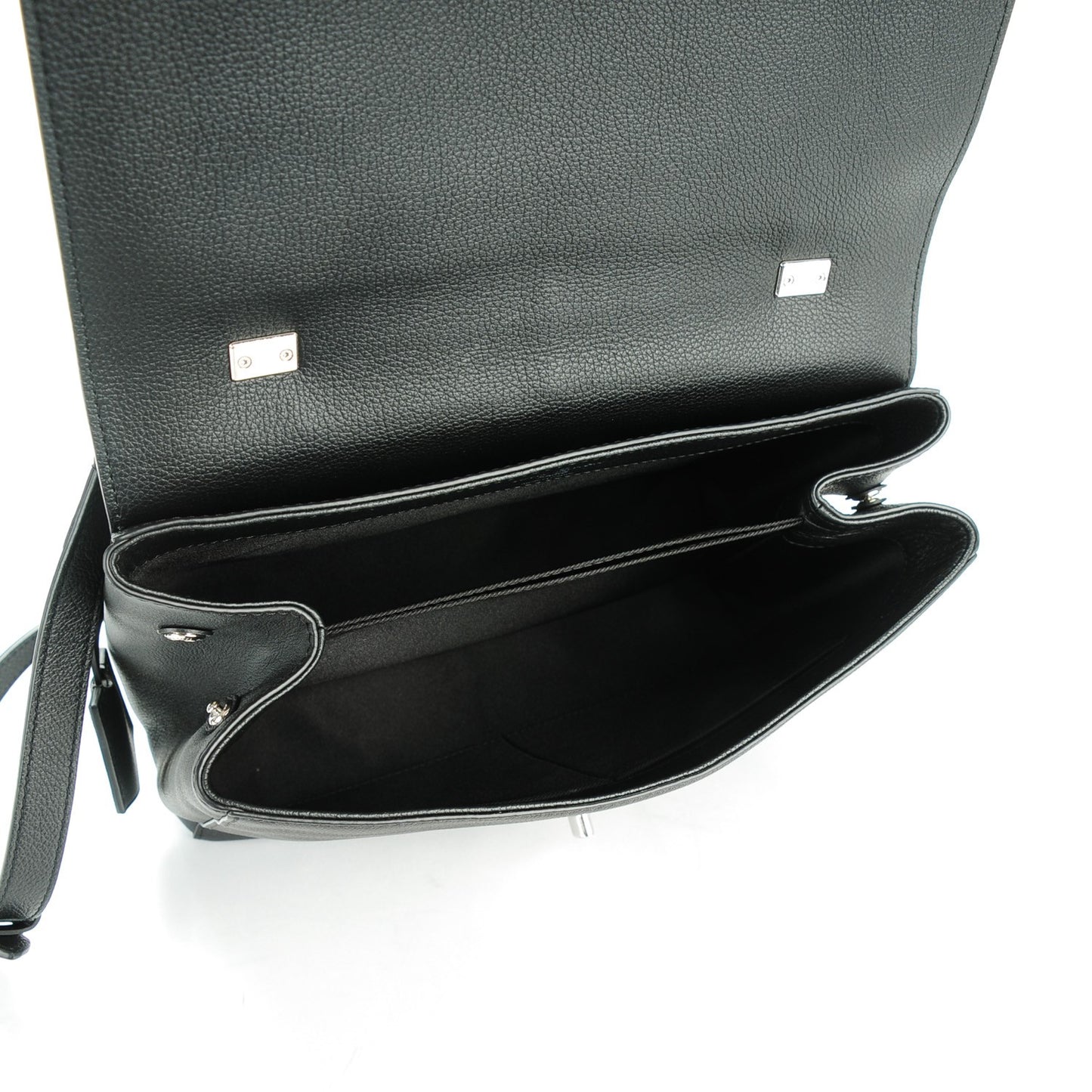 Soft Calfskin Lockme II Top Handle Black
