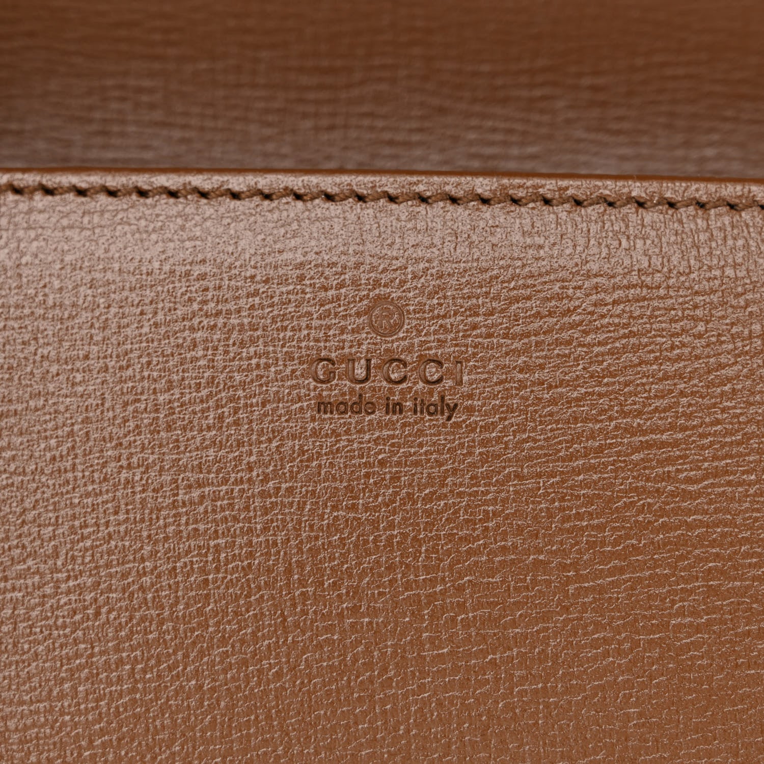 Gucci GG Supreme Monogram Azalea Calfskin Horsebit 1955 Wallet On Chain Beige Ebony Brown Sugar 7 of 12