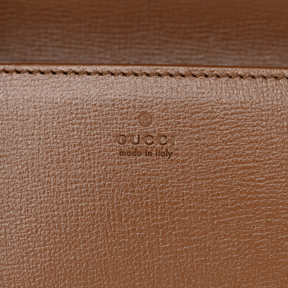 Gucci GG Supreme Monogram Azalea Calfskin Horsebit 1955 Wallet On Chain Beige Ebony Brown Sugar 7 of 12