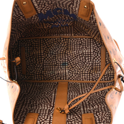 MCM Visetos Large Liz Reversible Shopper Tote Cognac 5 of 26