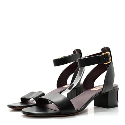Valentino Garavani Calfskin Ankle Strap 60mm Sandals 41 Black 3 of 10