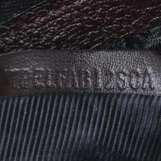 Leather Pleated Lowry Cartridge Bag Dark Purple