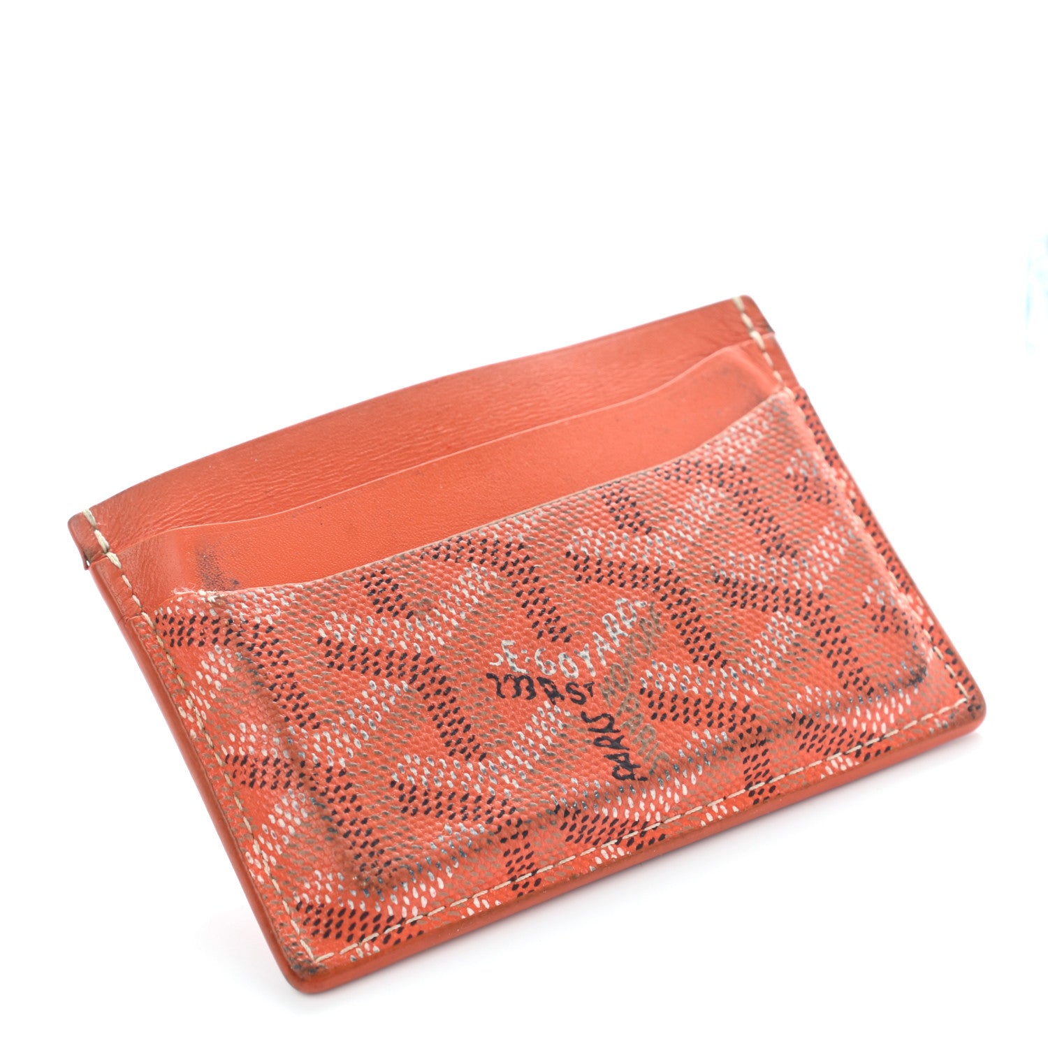 Goyard Goyardine Saint Sulpice Card Holder Orange 12 of 13