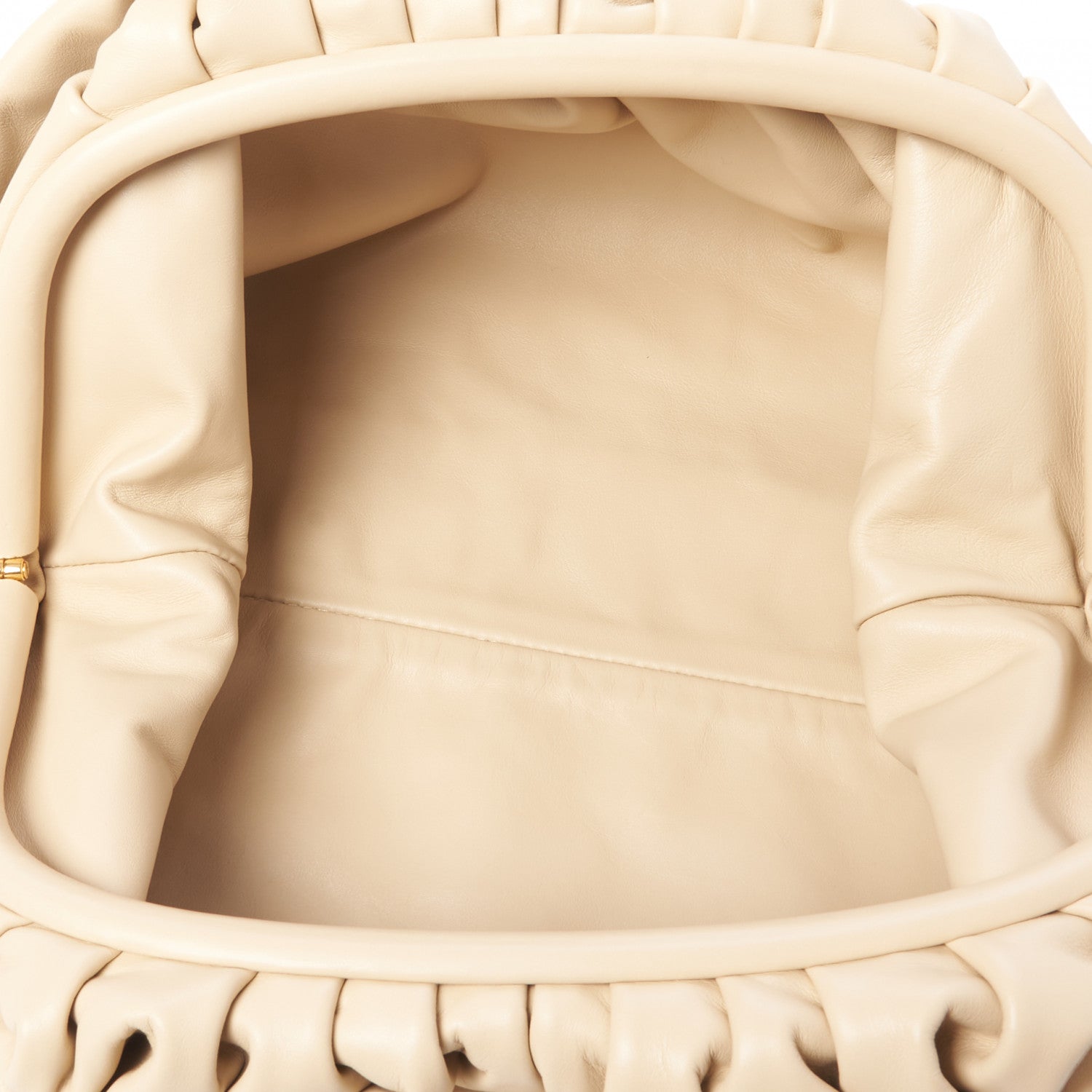 Bottega Veneta Smooth Butter Calf The Pouch Oversized Clutch Almond 12 of 14