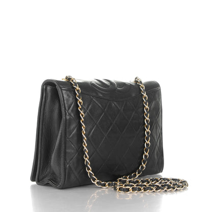 Chanel Lambskin Quilted CC Small Single Flap Black 3 of 10