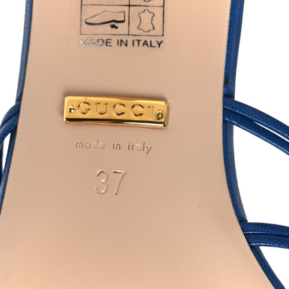 Gucci Malaga Kid Crystal GG Isa Ankle Strap 55mm Sandals 37 Rio Blue 8 of 10